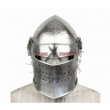 Medieval Renaissance Detachable Visor Barbute